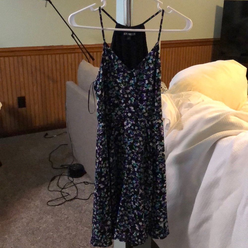 Summer spaghetti strap dress with flowers